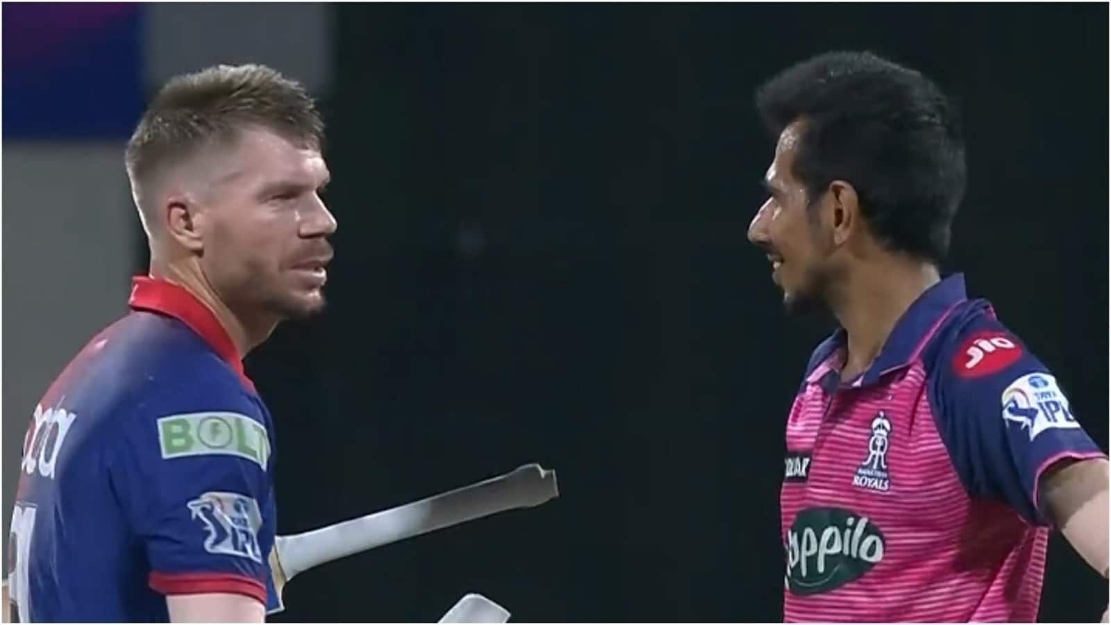 David Warner and Yuzvendra Chahal 