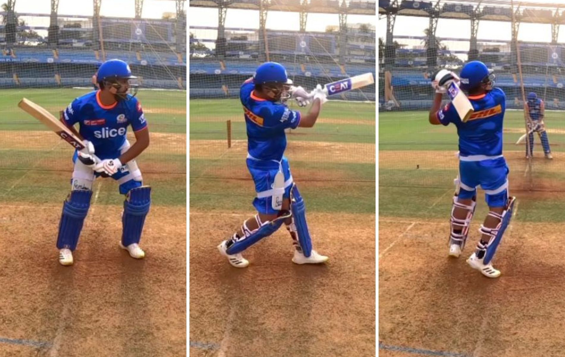 Rohit Sharma in action. (Pics: MI/Instagram)