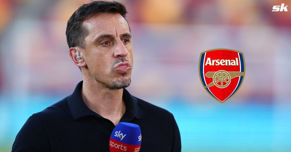 Gary Neville has criticised Bukayo Saka and Gabriel Martinelli.