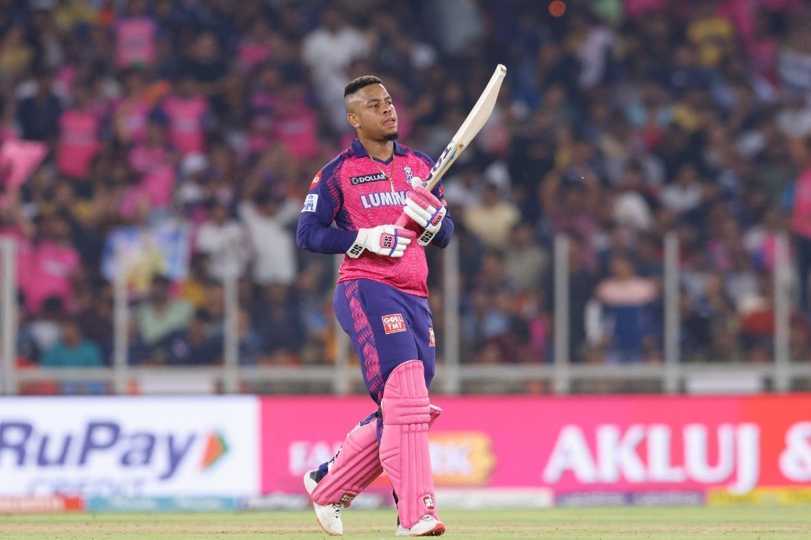 Shimron Hetmyer starred for the Royals against the Titans (Image Courtesy: Twitter/IPL)