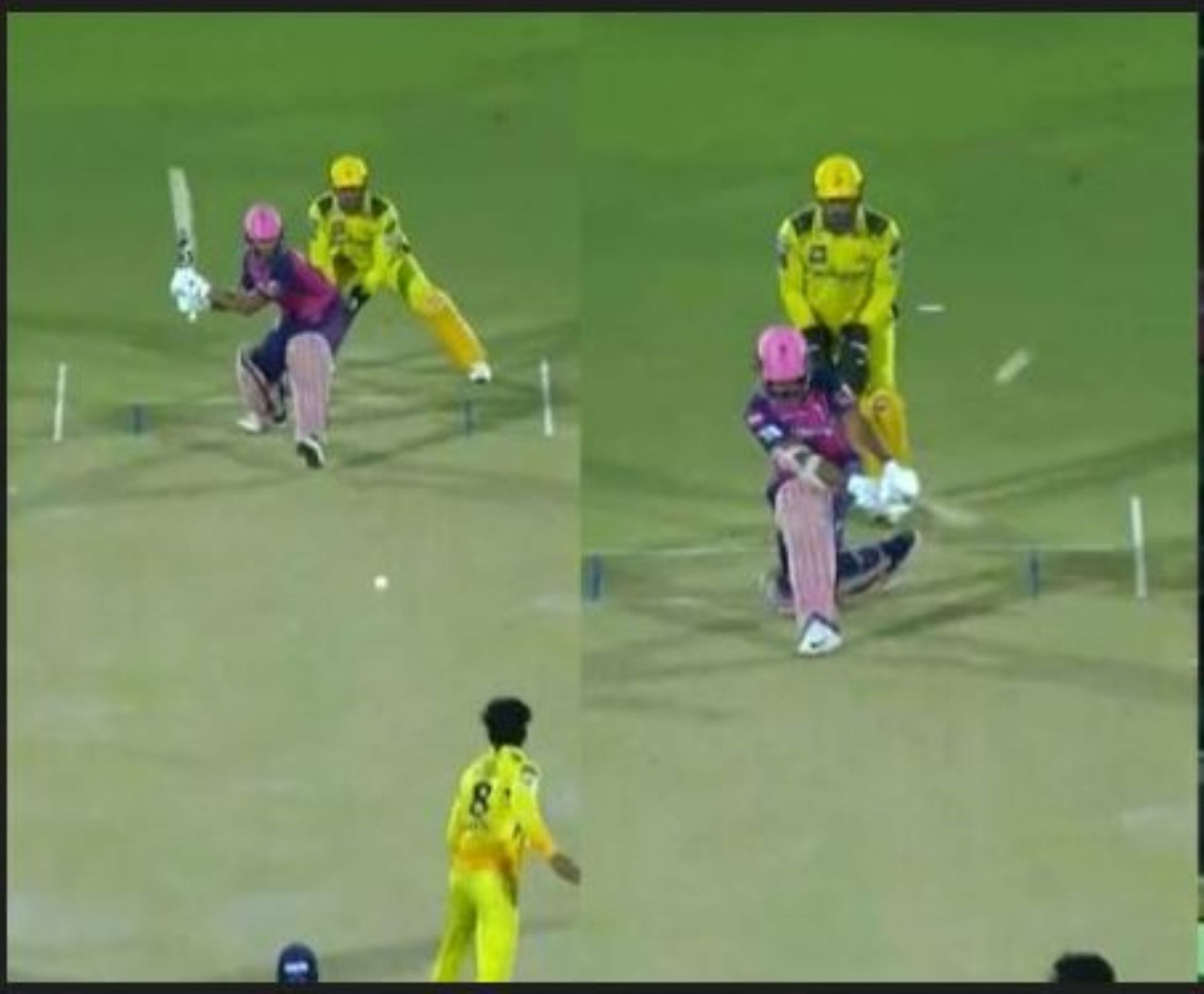 Jaiswal pulled off an incredible switch hit enroute to his 77 against CSK