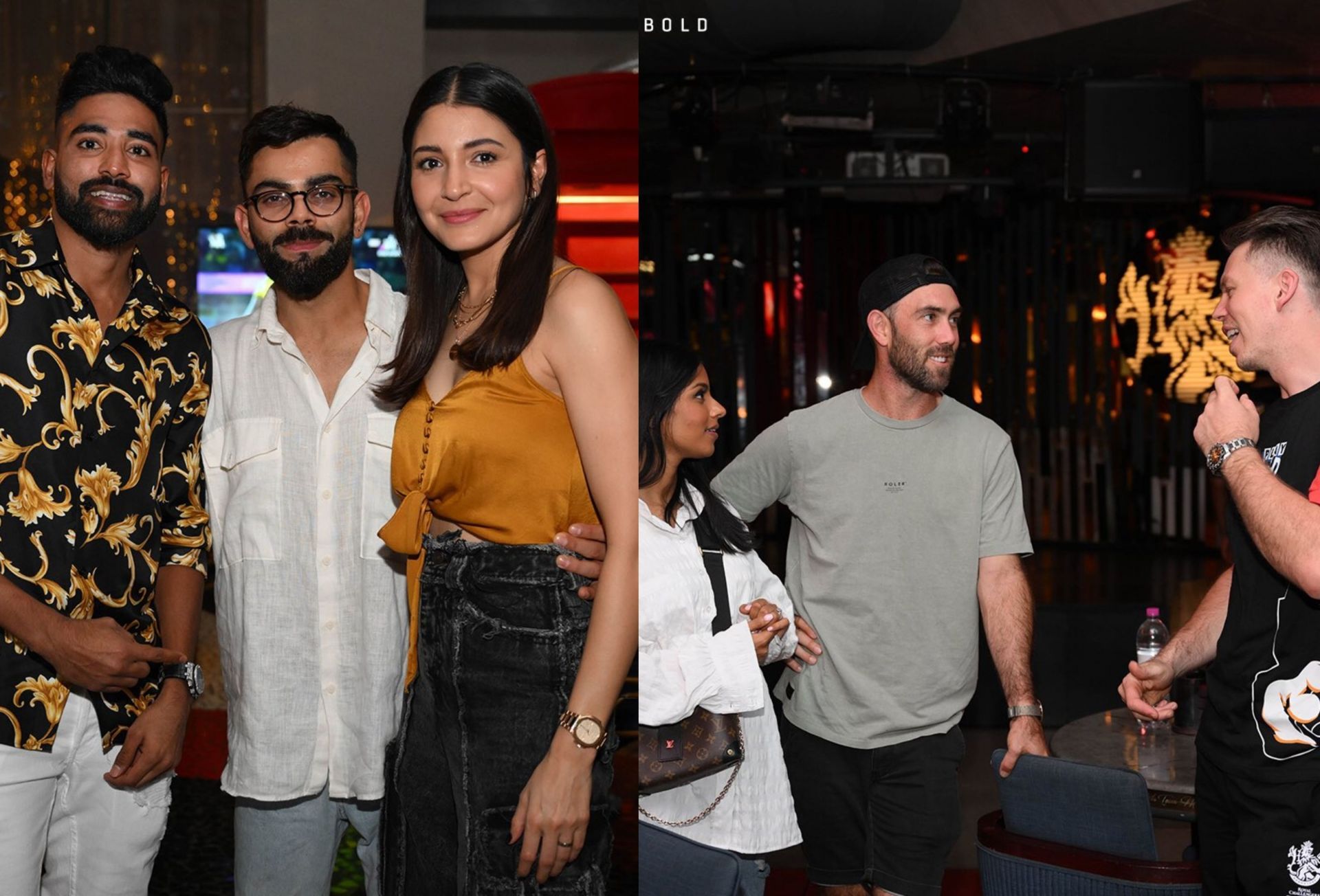 Virat Kohli and other RCB contingent members enjoying a relaxed dinner on Thursday night. 