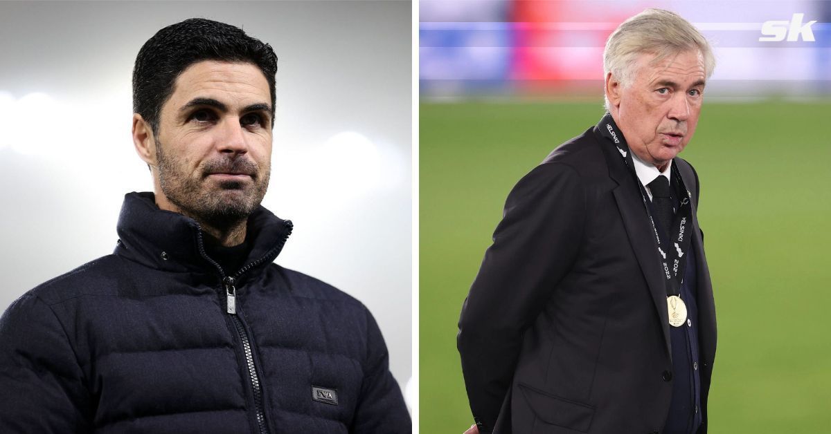 Arsenal manager Mikel Arteta and Real Madrid boss Carlo Ancelotti