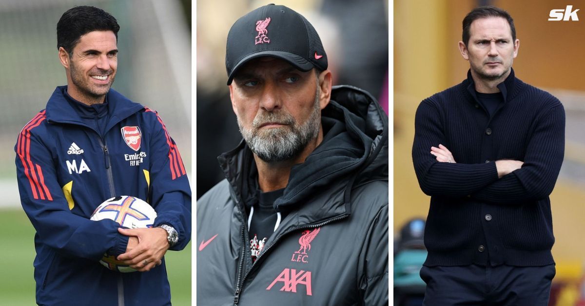 [L-to-R] Mikel Arteta, Jurgen Klopp and Frank Lampard.