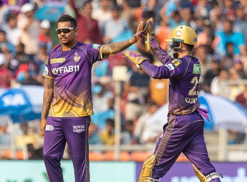 Sunil Narine in action (Image Courtesy: Twitter/Kolkata Knight Riders)