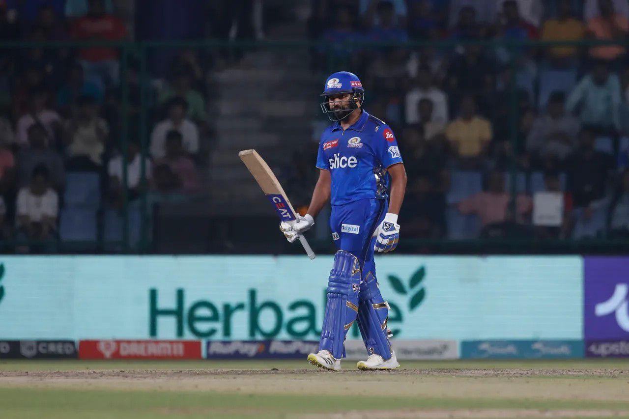 Rohit Sharma in action for MI [IPLT20]