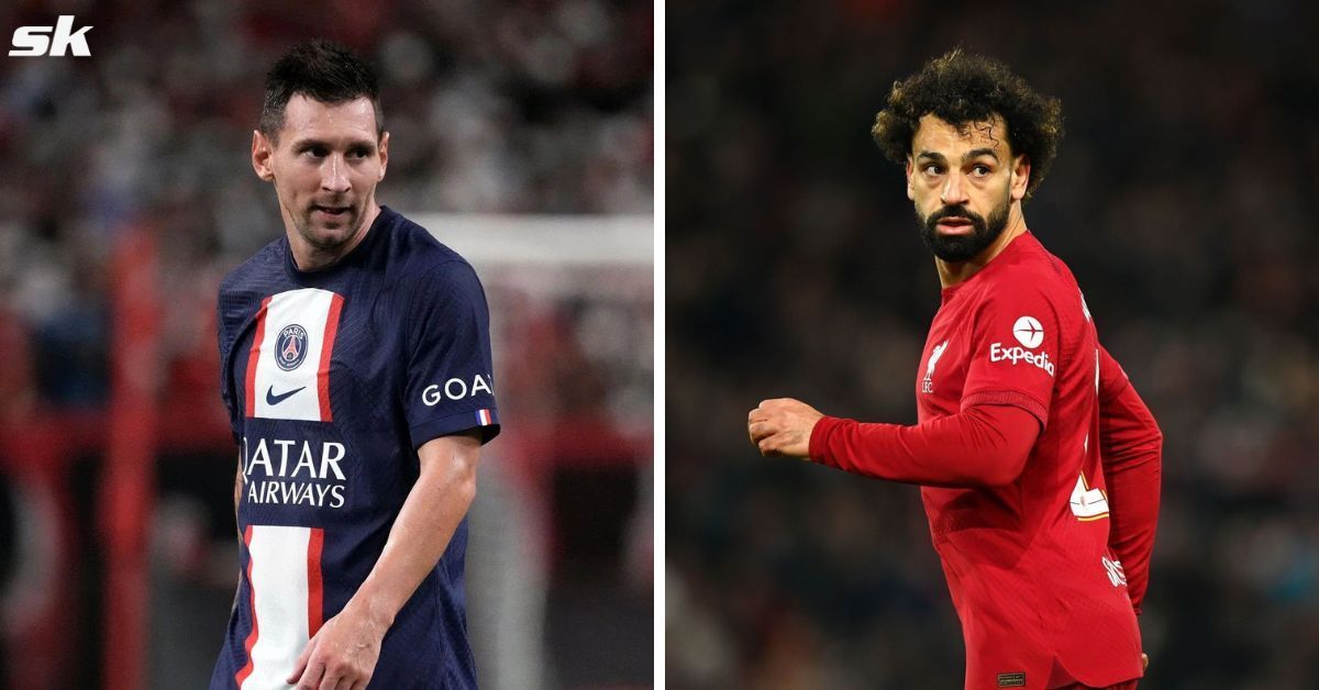 Lionel Messi (left) and Mohamed Salah (right)