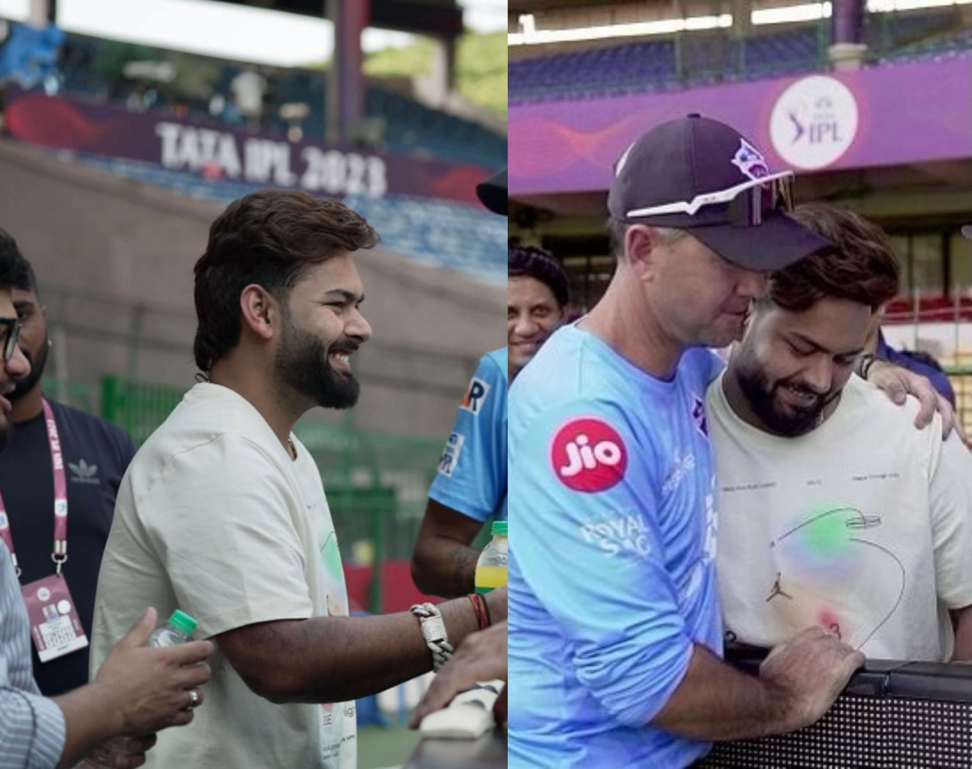 Rishabh Pant and Ricky Ponting (PC: Twitter)