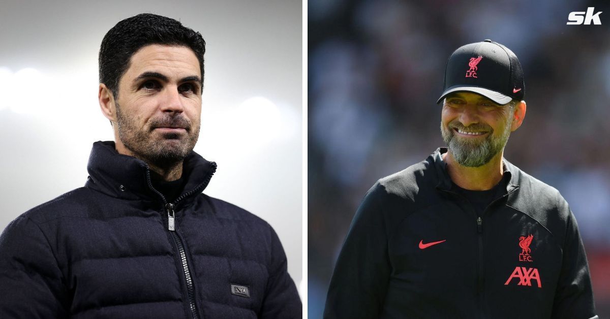 [L-to-R] Mikel Arteta and Jurgen Klopp.