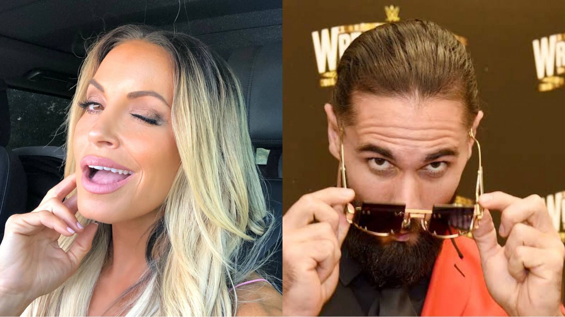 Top WWE Superstars Trish Stratus (left) and Seth Rollins (right)