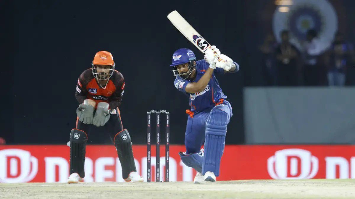 KL Rahul in action for LSG [IPLT20]