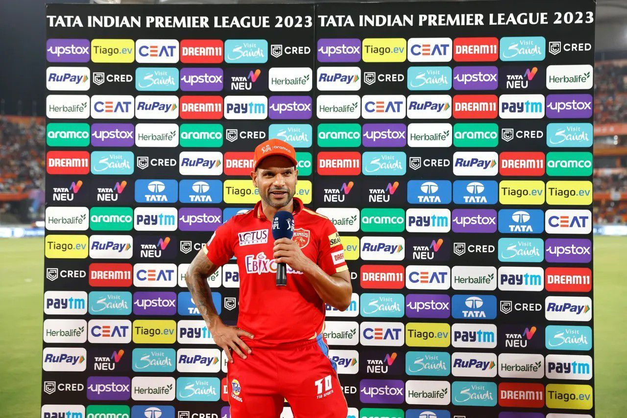 Shikhar Dhawan in presentation for PBKS [IPLT20]