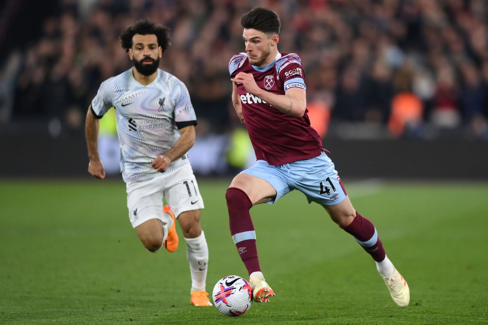 Declan Rice (right) is wanted at the Emirates.