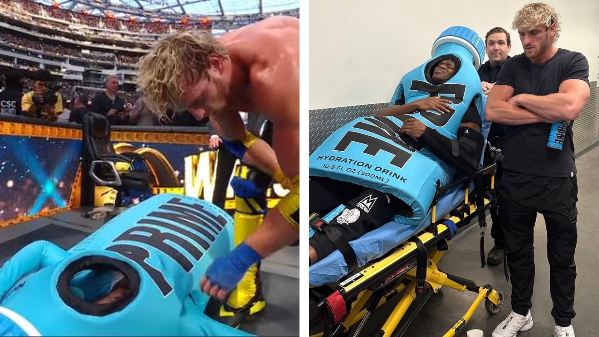 KSI tried assisting Logan Paul at WrestleMania 39 