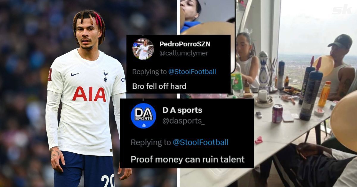 Dele Alli is slammed by fans for inhaling nitrous oxide.