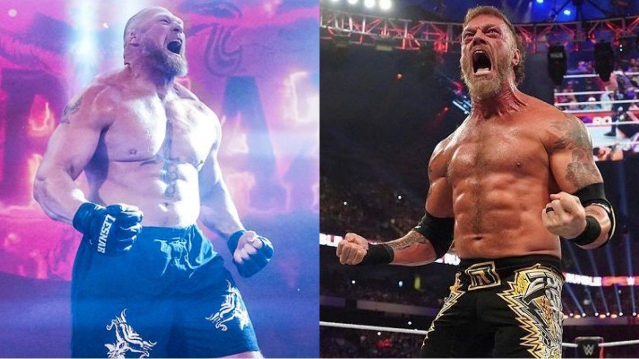 WWE सुपरस्टार्स ब्रॉक लैसनर और ऐज