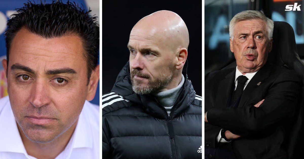 In picture: Xavi, Carlo Ancelotti, and Erik ten Hag