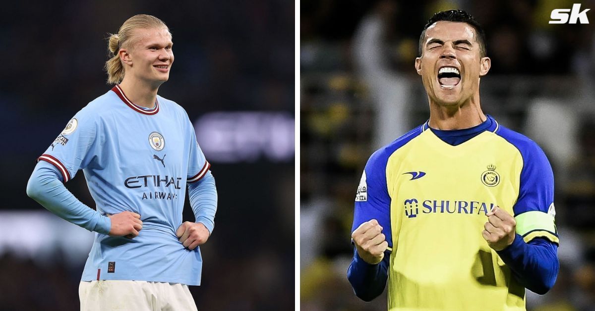 [L-to-R] Erling Haaland and Cristiano Ronaldo.