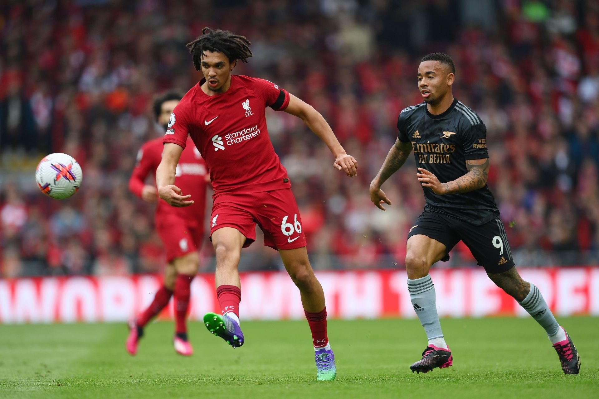 Trent Alexander-Arnold (left) wants his side to build on their draw with Arsenal.