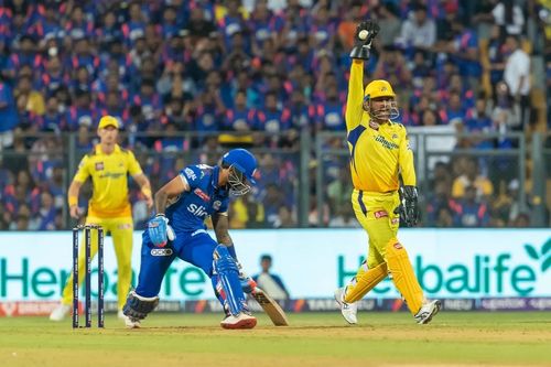 Suryakumar Yadav was caught down the leg side against the Chennai Super Kings. [P/C: iplt20.com]