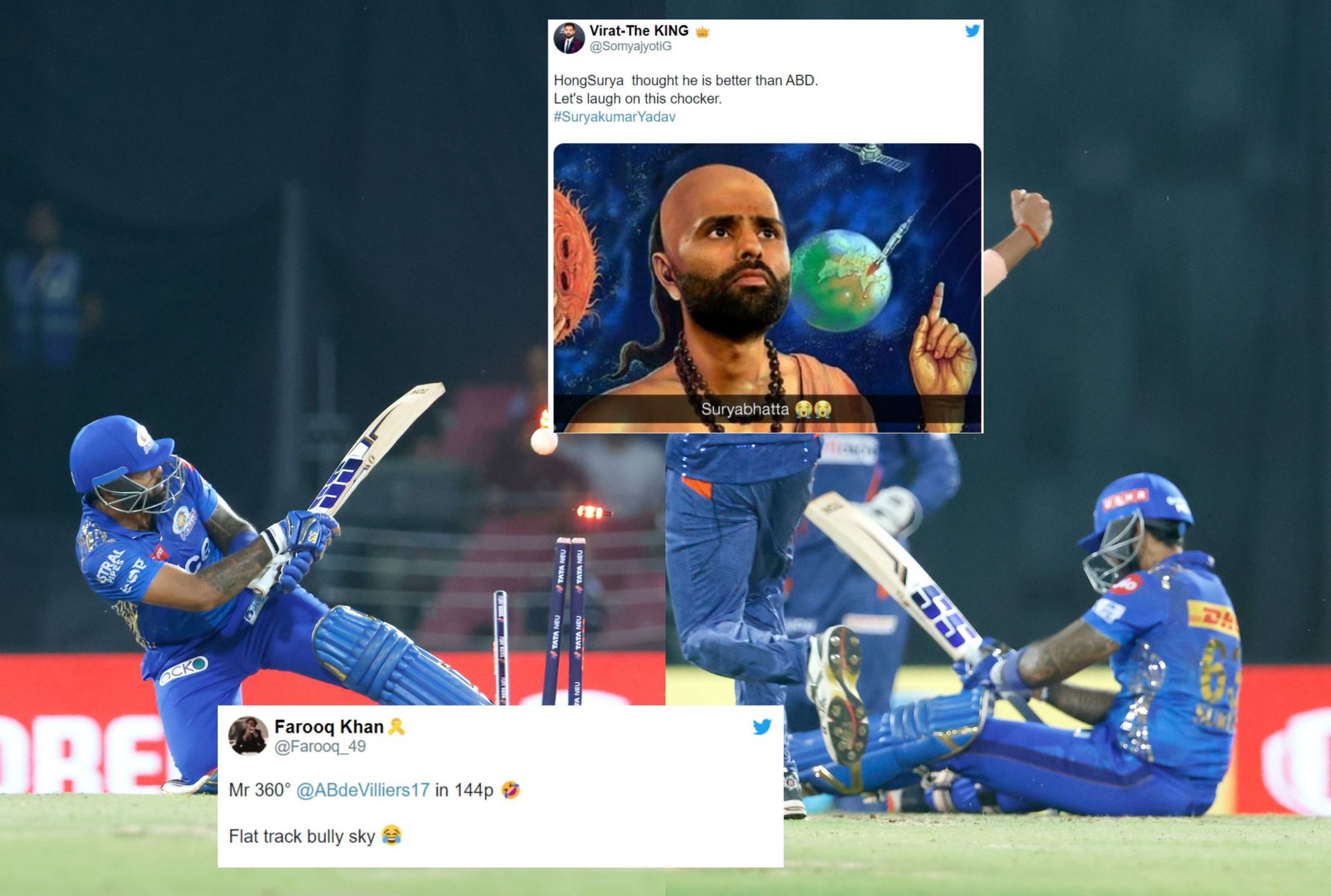 Fans troll Suryakumar Yadav for failing again with the bat.