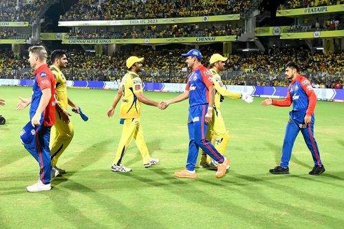 DC and CSK players after an IPL game [IPLT20]