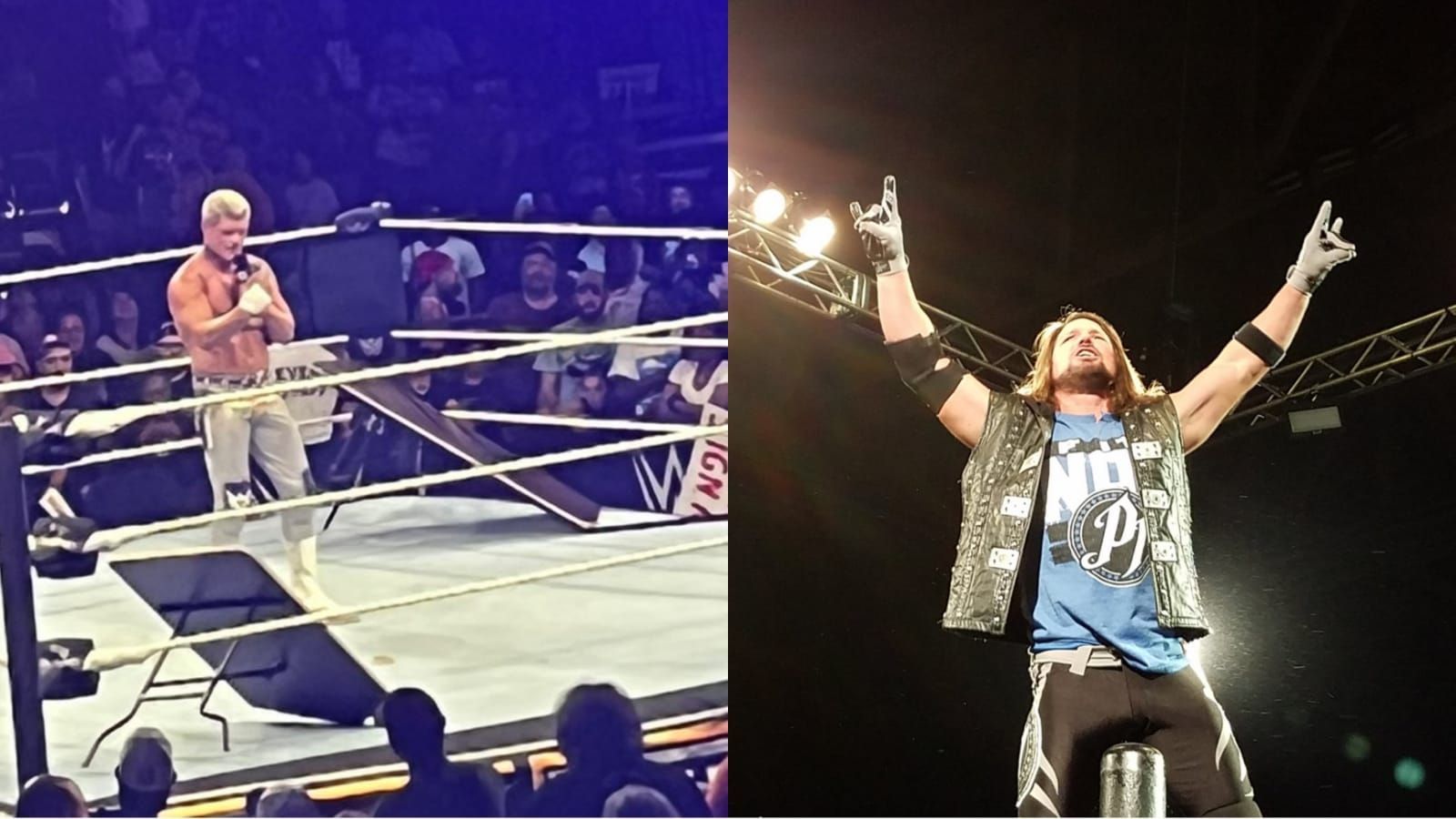 Cody Rhodes (left) and AJ Styles (right)