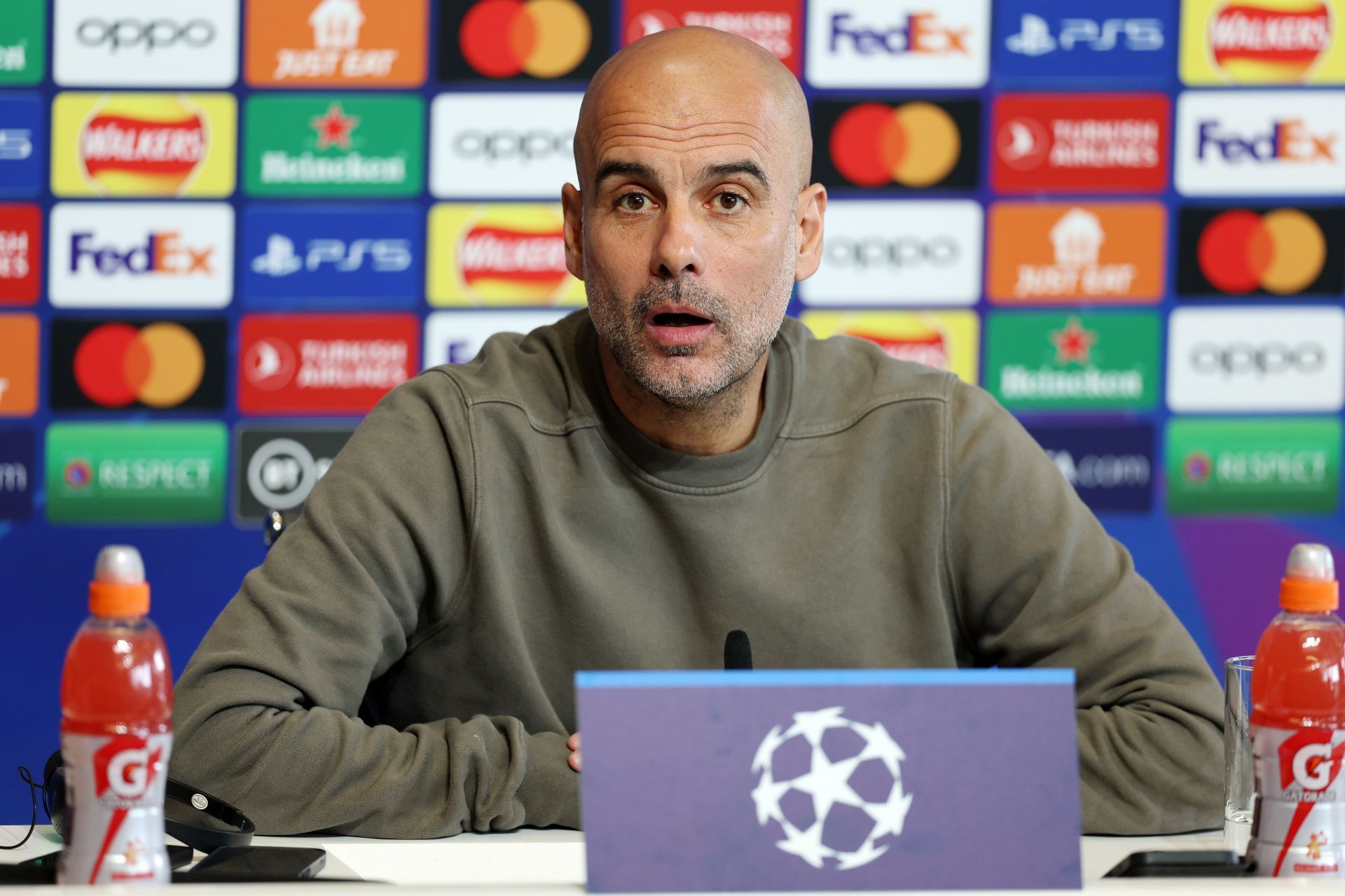 Pep Guardiola spoke about Manchester City&#039;s season ahead of their clash against Real Madrid.