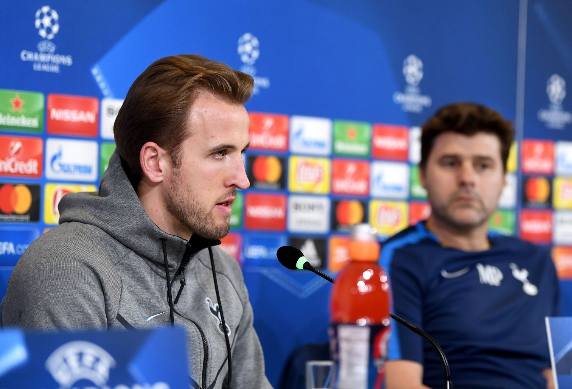 Harry Kane was excellent under new Chelsea boss Mauricio Pochettino (right)