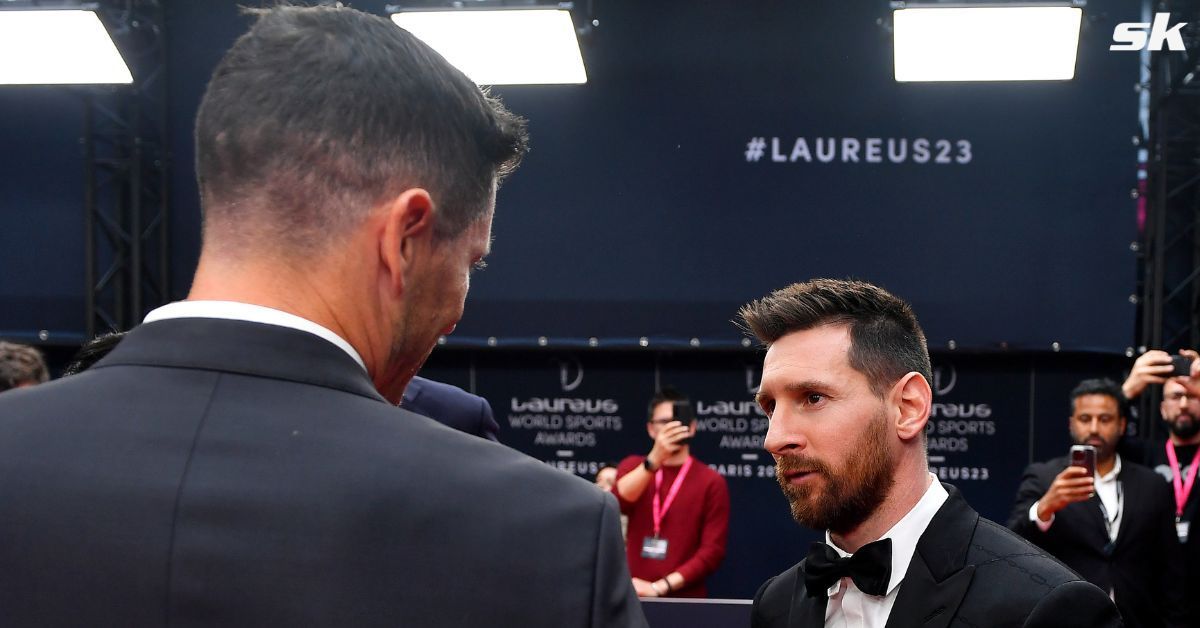 Messi and Lewandowski met at the Laureus Sports Awards