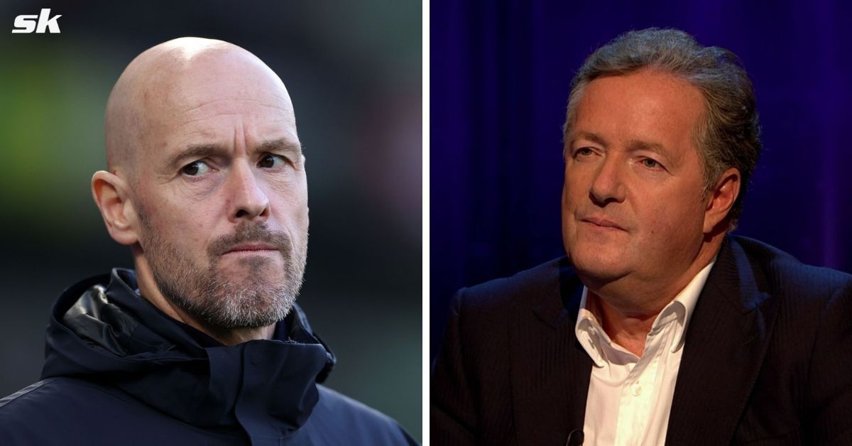 [L-to-R] Erik ten Hag and Piers Morgan.