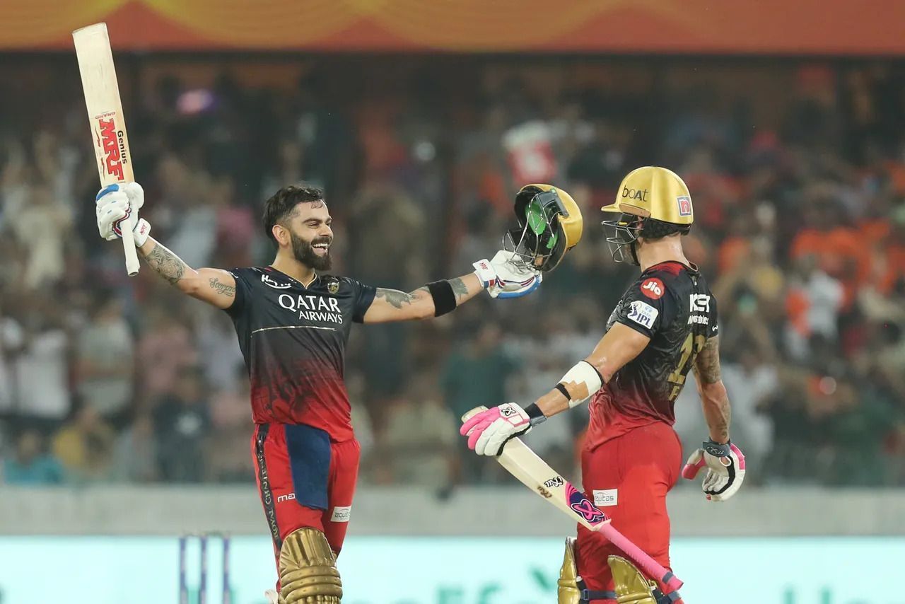 Virat Kohli had the second-highest run for RCB after Faf Du Plessis. Pic: Twitter/@imVKohli