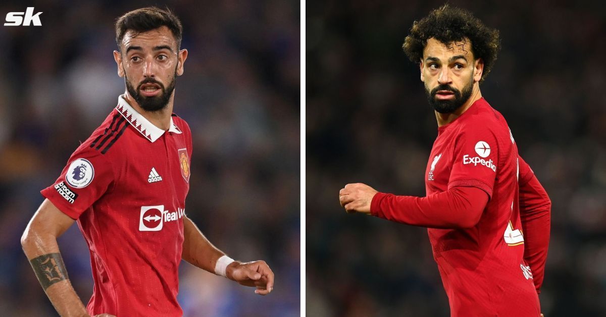 Bruno Fernandes (left) and Mohamed Salah (right)