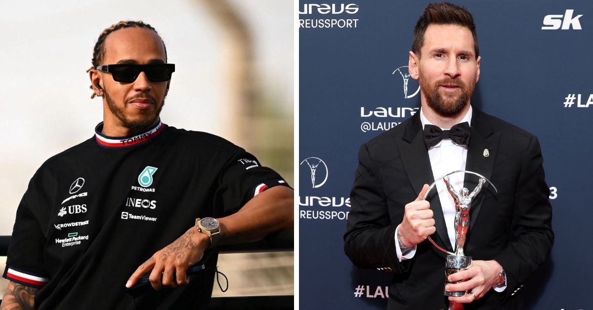 Lewis Hamilton and Lionel Messi