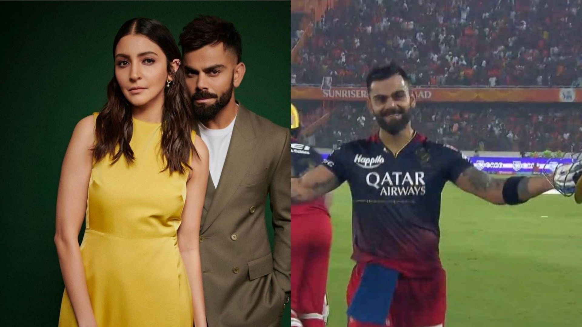 Anushka Sharma sent a message to her husband Virat Kohli (Image: Instagram/IPL)