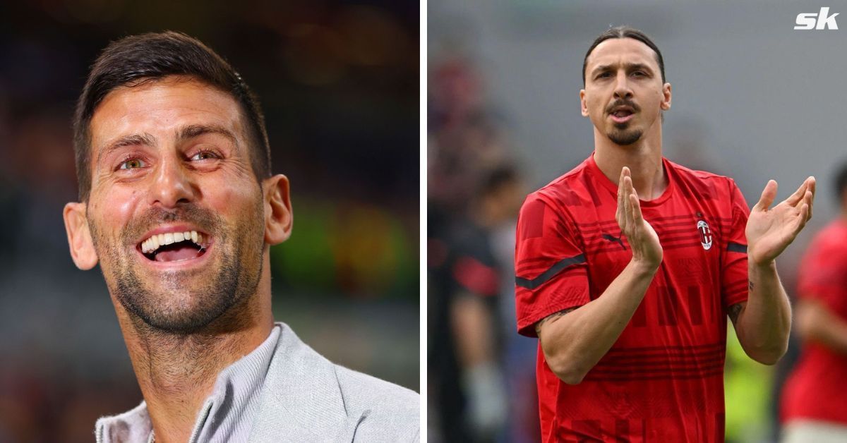 Novak Djokovic (R) and Zlatan Ibrahimovic (L) are friends off the field.