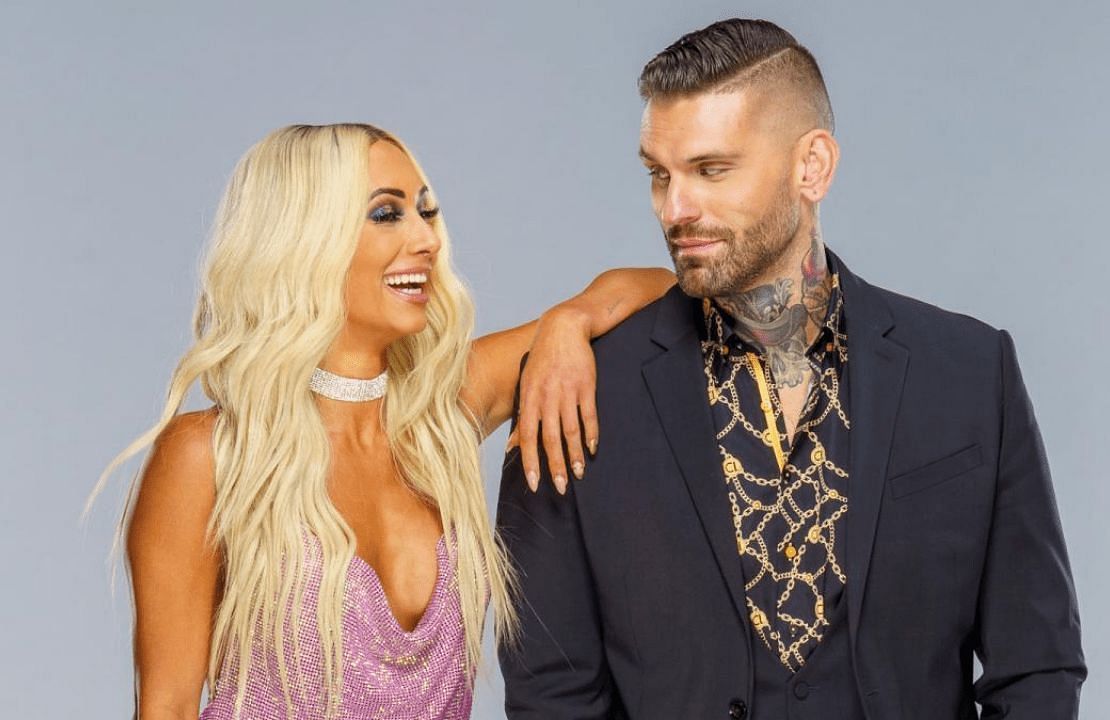 Corey Graves with his wife and WWE Superstar Carmella