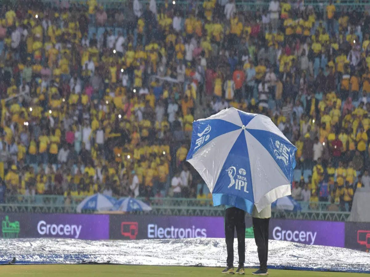 Rain had the last say in CSK vs LSG encounter. Pic: Jio Cinema 