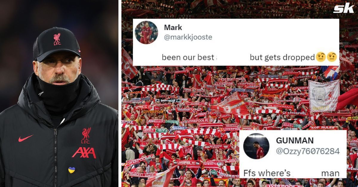 Liverpool fans were unhappy with Cody Gakpo being benched