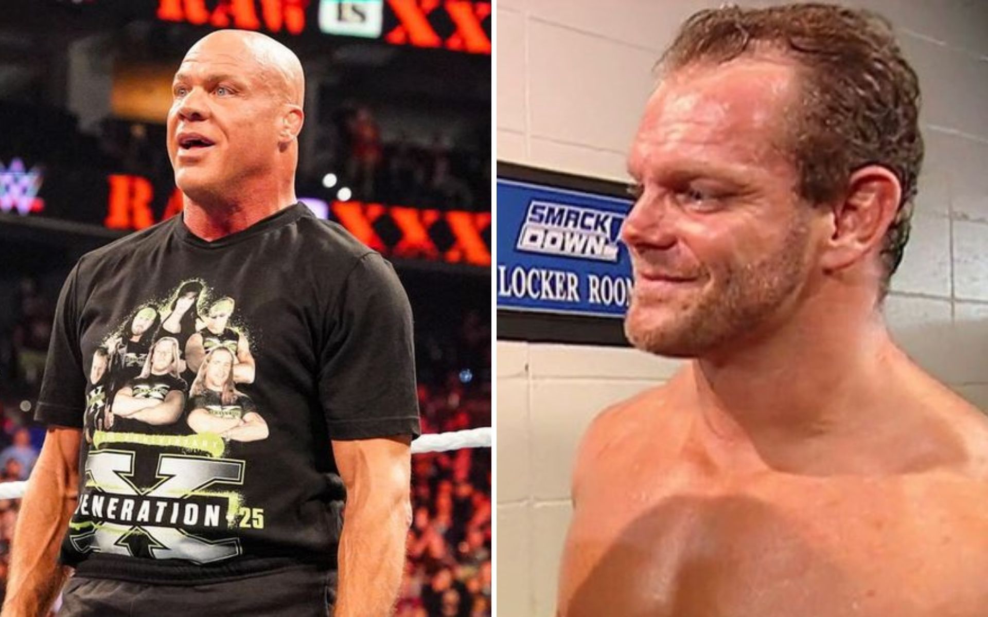 Former WWE star says he and his uncle legitimately kicked Kurt Angle ...