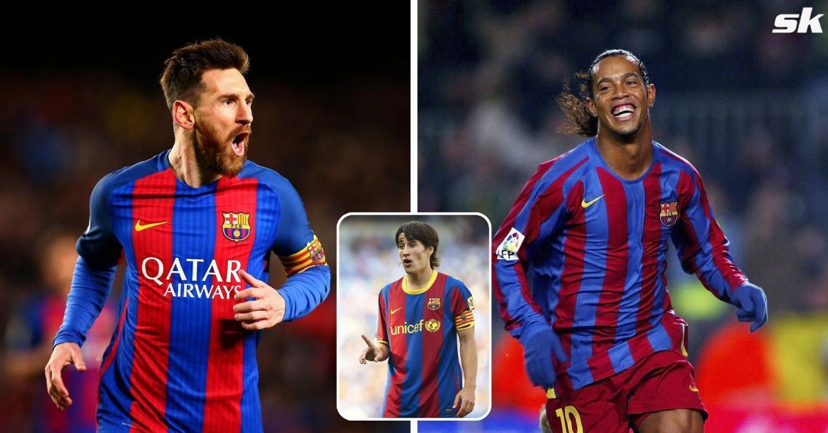 Former Barcelona superstars Lionel Messi and Ronaldinho 
