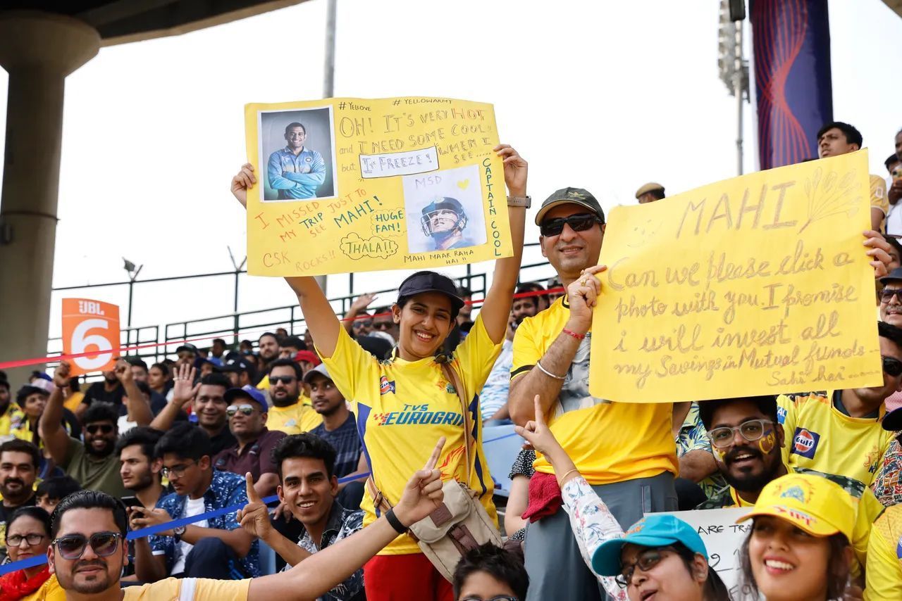 The 41-year-old CSK skipper has been showered by adulation in every game. (Pic: iplt20.com)