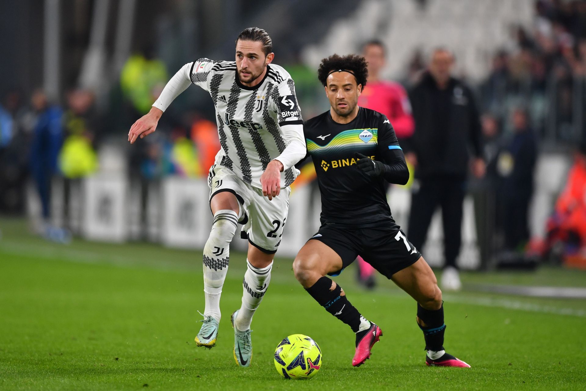 Adrien Rabiot (left) is wanted at Old Trafford.