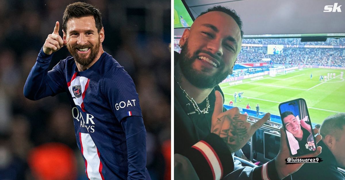 Neymar and Luis Suarez watched Lionel Messi