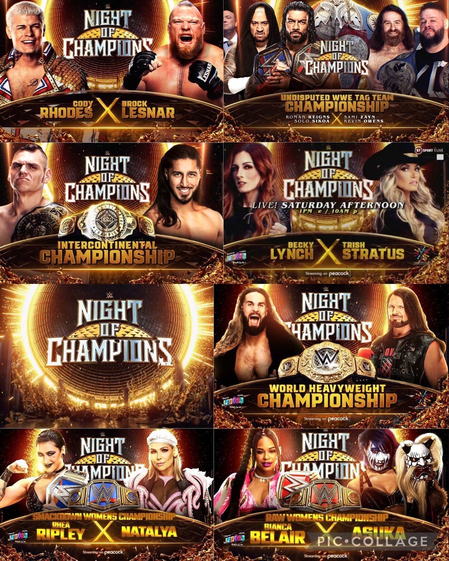 Night of Champions will feature seven matches.