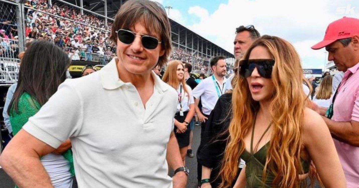 Shakira and Tom Cruise at Miami GP