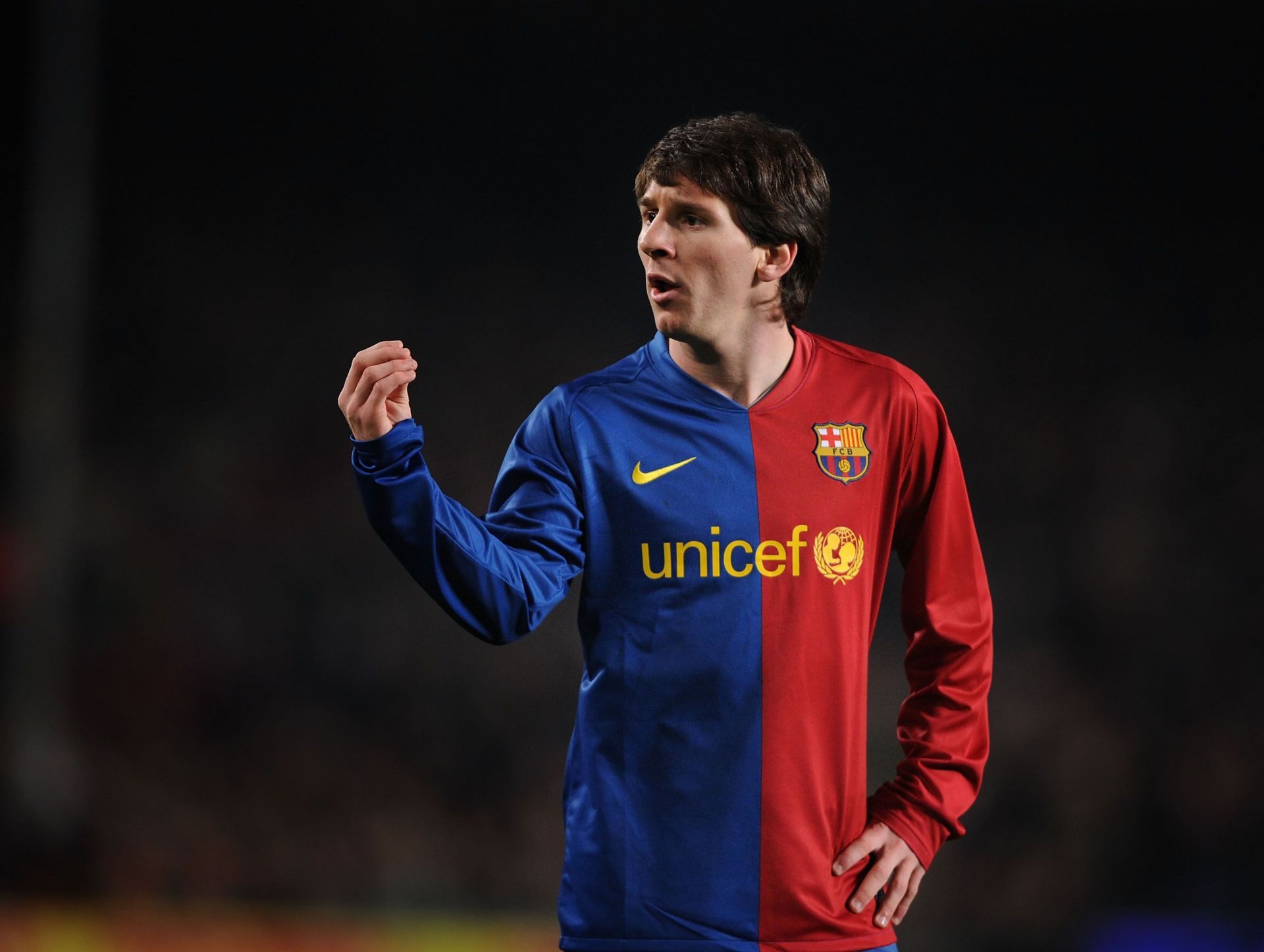 Lionel Messi during his younger days at Barcelona