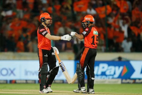 Abdul Samad and Bhuvneshwar Kumar failed to take SRH across the line. [P/C: iplt20.com]