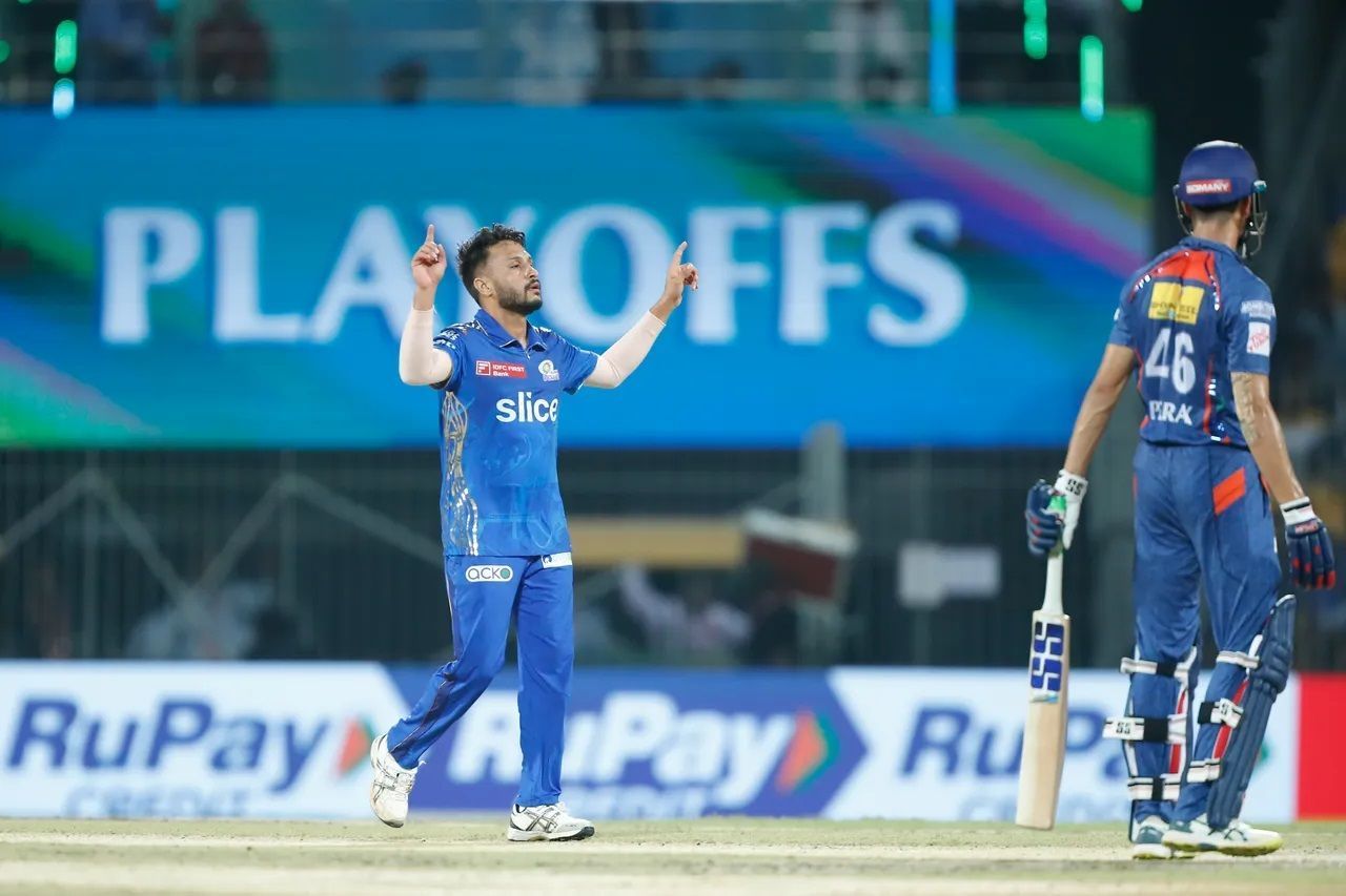 Akash Madhwal dismissed Prerak Mankad in his first over. [P/C: iplt20.com]