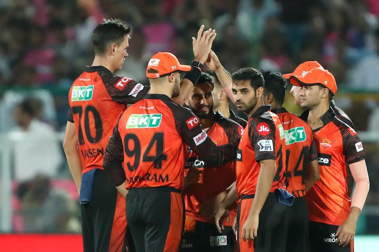 Sunrisers Hyderabad celebrating [IPLT20]